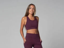 Brassiere De Yoga Glamour - Bio Prune Prune XS - 36 -Magasin De Vetements brassiere de yoga glamour bio 16352413076177cd5bda690