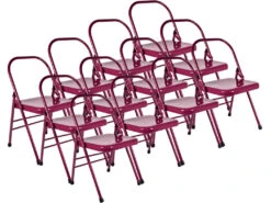 Chaise De Yoga 1 Barre Haute Prune Lot De 12