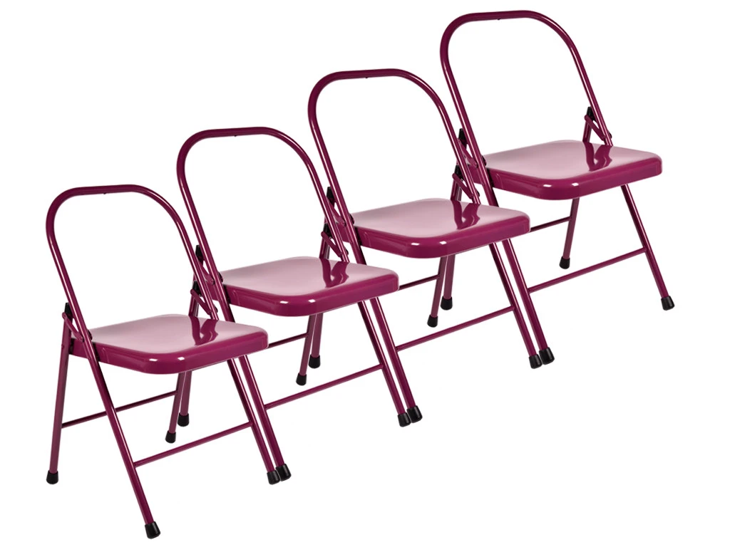 Chaise De Yoga 2 Barres Haute Prune Lot De 4 3 Chaise De Yoga 2 Barres Haute Prune Lot De 4