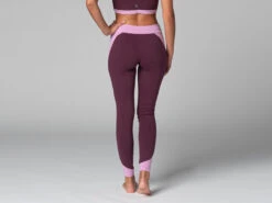 Legging De Yoga Bi-colore - Bio Prune Prune XS - 36 -Magasin De Vetements legging de yoga bi colore bio 163584961661811590e6c2c