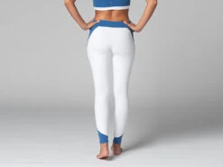Legging De Yoga Bi-colore - Bio Blanc Blanc XS - 36 -Magasin De Vetements legging de yoga bi colore bio 16358497396181160bdd32f