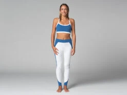 Legging De Yoga Bi-colore - Bio Blanc Blanc XS - 36 -Magasin De Vetements legging de yoga bi colore bio 163584976761811627b55af