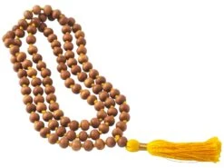 Mala 108 Perles 8mm Santal/Jaune