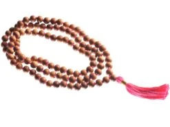 Mala 108 Perles 8mm - Santal/Rose Mala 108 Perles