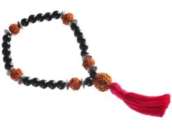 Mala 27 Perles Onyx & Rudraksha