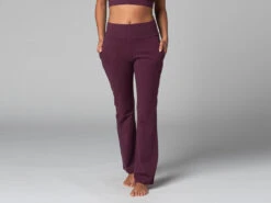 Pantalon De Yoga Femme Confort - Bio Prune Prune XS - 36