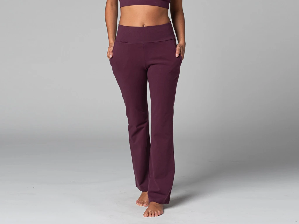 Pantalon De Yoga Femme Confort - Bio Prune Prune XS - 36 3 Pantalon De Yoga Femme Confort - Bio Prune Prune XS - 36