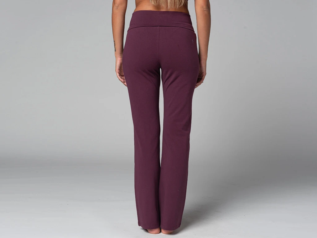 Pantalon De Yoga Femme Confort - Bio Prune Prune XS - 36 5 Pantalon De Yoga Femme Confort - Bio Prune Prune XS - 36 – Image 3