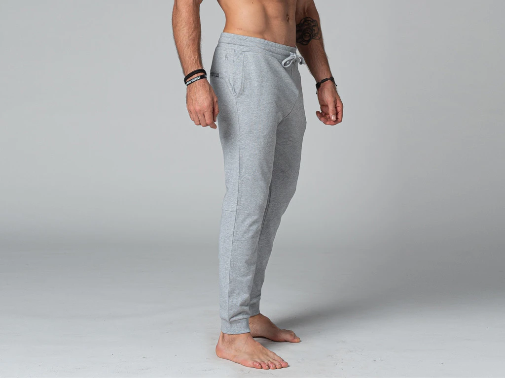 Pantalon De Yoga Homme Jogger - Bio Gris Gris S - 38/40 4 Pantalon De Yoga Homme Jogger - Bio Gris Gris S - 38/40 – Image 2