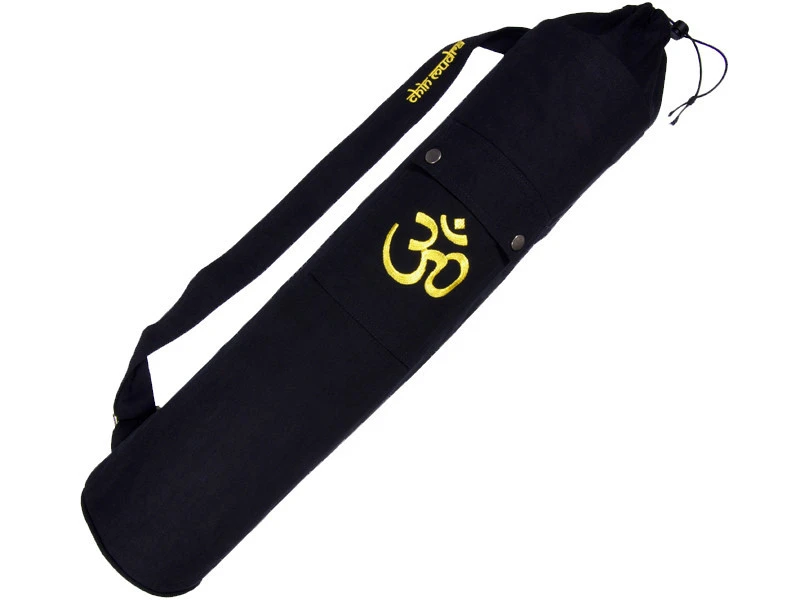 Sac à Tapis De Yoga 100% Coton Bio 90cm X 15cm Noir 3 Sac à Tapis De Yoga 100% Coton Bio 90cm X 15cm Noir