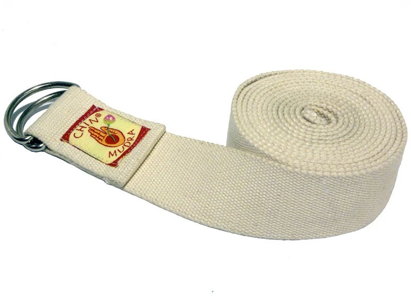 Sangle De Yoga 100% Coton Bio Boucle 1/2 Lune Blanche 3 Sangle De Yoga 100% Coton Bio Boucle 1/2 Lune Blanche