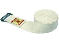 Sangle De Yoga Coton Bio Boucle Rectangulaire Blanche