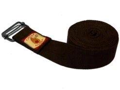 Sangle De Yoga Coton Bio Boucle Rectangulaire Chocolat