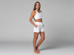 Short De Yoga Cool - Bio Blanc Blanc XS - 36 -Magasin De Vetements short de yoga cool bio 163584667561810a1396443