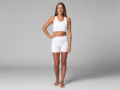 Short De Yoga Slim - Bio Blanc Blanc XS - 36 -Magasin De Vetements short de yoga slim bio 163584570561810649a0f2c