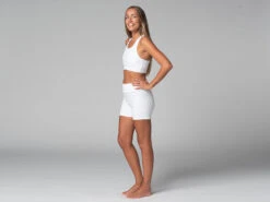 Short De Yoga Slim - Bio Blanc Blanc XS - 36 -Magasin De Vetements short de yoga slim bio 163584572961810661a361d