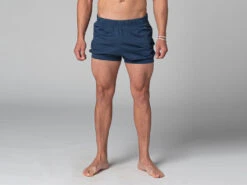 Short Homme Traditionnel Iyengar - Coton Bio Bleu Bleu S - 38/40