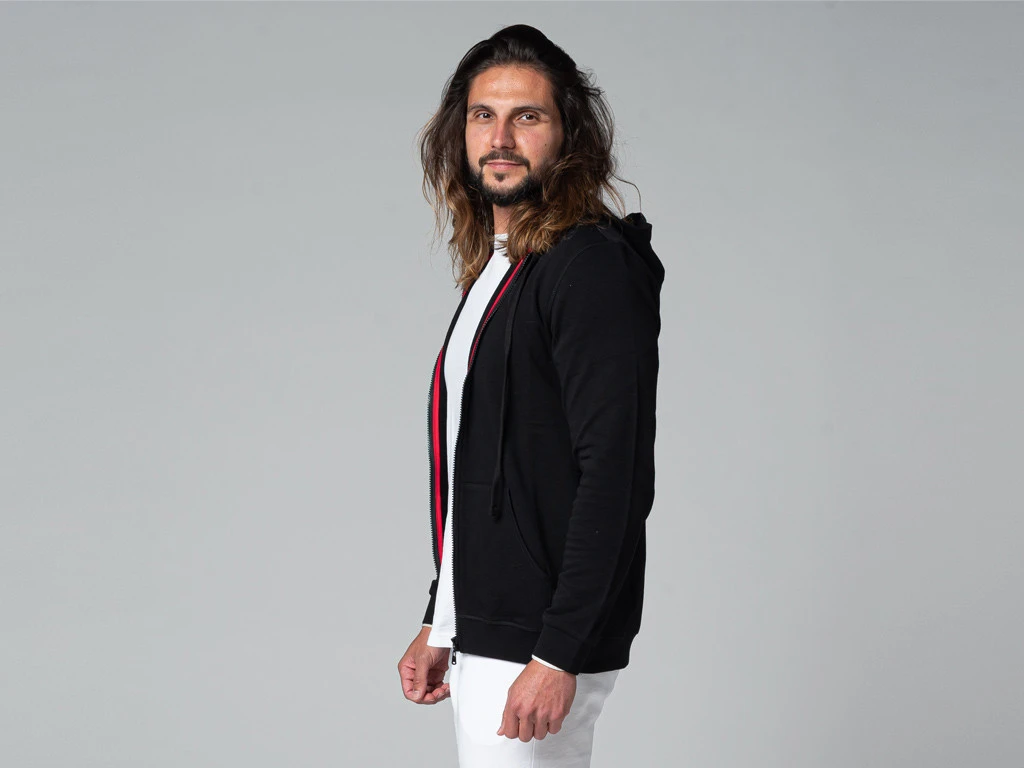 Sweat A Capuche Homme 100% Bio Noir Noir S - 38/40 7 Sweat A Capuche Homme 100% Bio Noir Noir S - 38/40 â Image 5