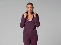 Sweat Capuche Femme - Bio Prune Prune XS - 36