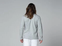 T-Shirt TAPAN 3 Boutons 100% Bio Gris Gris S - 38/40 -Magasin De Vetements t shirt tapan 3 boutons 100 bio 16353411306179534a57e9a