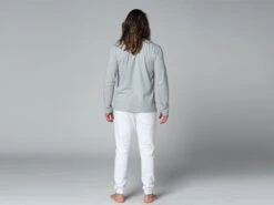 T-Shirt TAPAN 3 Boutons 100% Bio Gris Gris S - 38/40 -Magasin De Vetements t shirt tapan 3 boutons 100 bio 16353411596179536786e27