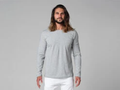 T-Shirt Tapan Manches Longues 100% Bio Gris Gris S - 38/40
