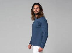 T-Shirt Tapan Manches Longues 100% Bio Bleu Bleu S - 38/40 -Magasin De Vetements t shirt tapan manches longues 100 bio 16353463326179679c0b239