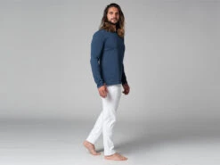 T-Shirt Tapan Manches Longues 100% Bio Bleu Bleu S - 38/40 -Magasin De Vetements t shirt tapan manches longues 100 bio 1635346345617967a9f213e