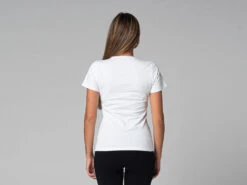 T-Shirt TARA M/C Col Large 100% Bio Blanc Blanc XS - 36 -Magasin De Vetements t shirt tara m c col large 100 bio 16352541466177ff82815e4
