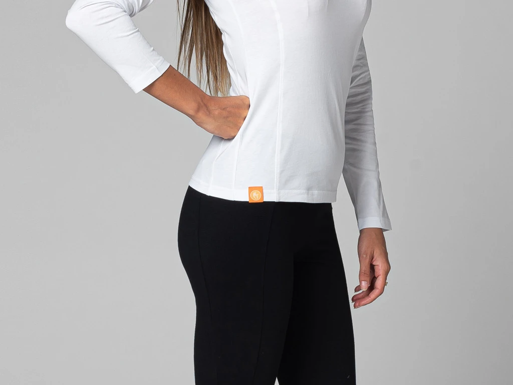 T-Shirt Tara M/L Col Large 100% Bio Blanc Blanc XS - 36 11 T-Shirt Tara M/L Col Large 100% Bio Blanc Blanc XS - 36 â Image 9