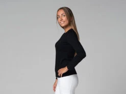 T-Shirt Tara M/L Ras Du Cou Bio Noir Noir XS - 36 -Magasin De Vetements t shirt tara m l ras du cou bio 1635260852617819b4e4fa2