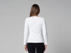 T-Shirt Tara M/L Ras Du Cou Bio Blanc Blanc XS - 36 -Magasin De Vetements t shirt tara m l ras du cou bio 163526143261781bf83ee49