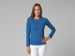 T-Shirt Tara M/L Ras Du Cou Bio Bleu Bleu XS - 36